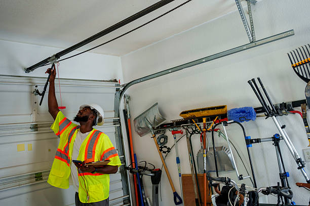 Professional Garage Door technician working in Westfield Center, OH